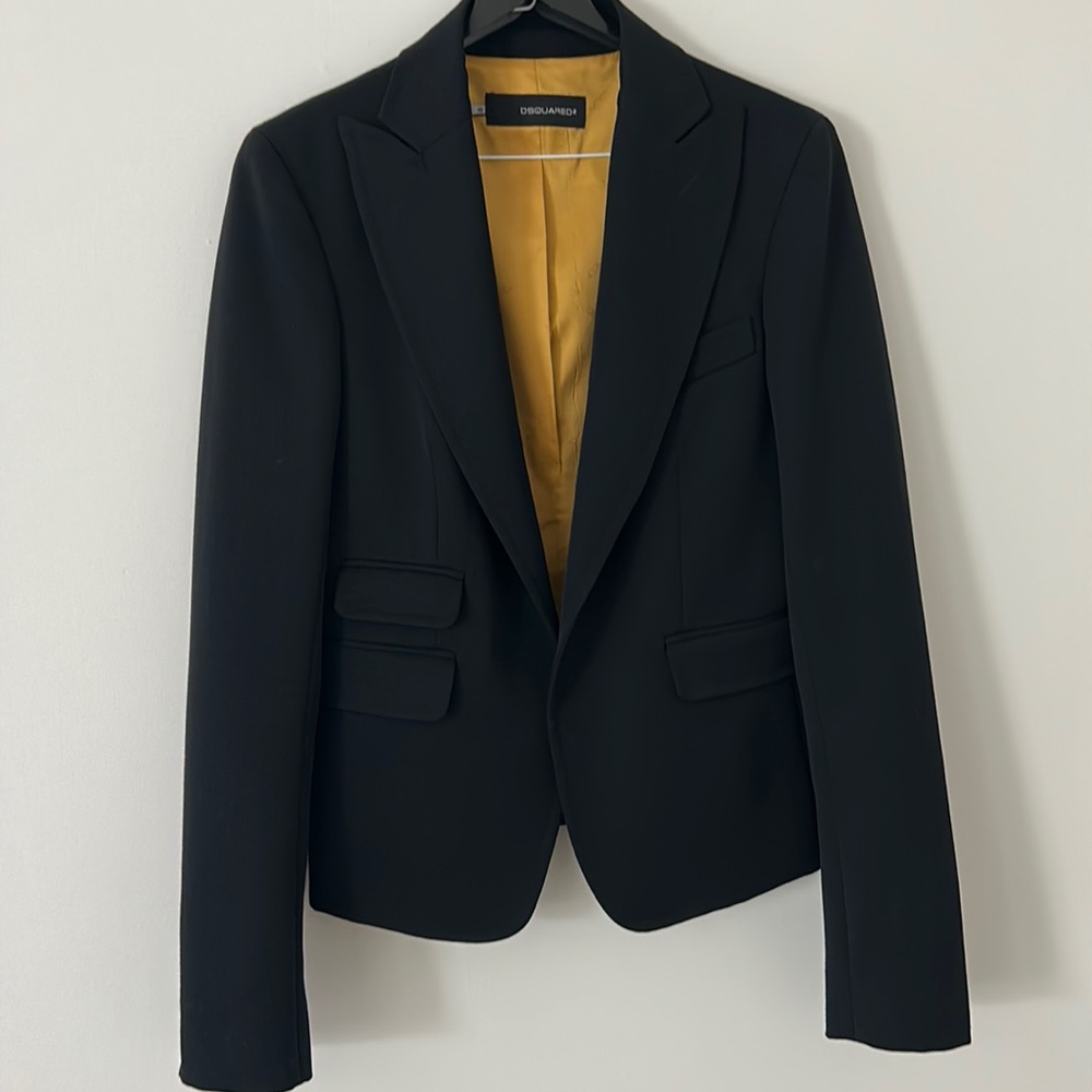 DSQUARED2 Black Blazer. Size 46